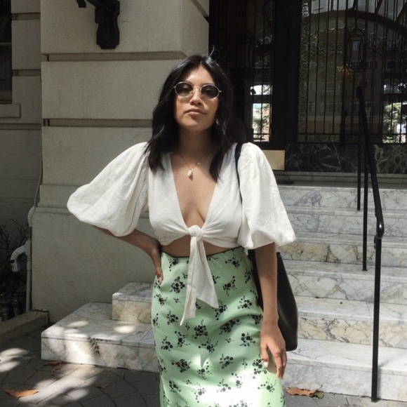 Topshot satin skirt - Picture 3 of 6